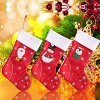 Wholesale Christmas Socks Anta Claus Sock Gift Kids Candy Bar Decoration New Year s Decor Decorations For Home H0924