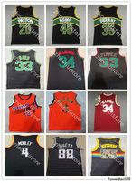 Wholesale Vintage Basketball Payton Kevin Durant Shawn Kemp Bird Hakeem olajuwon Scottie Pippen Dikembe Mutombo Evan Mobley Neemias Queta nash jersey