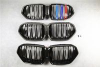 Discount black bmw grill Double Slat 3 Colors Carbon Pattern Front Kidney Grill Grille For BMW X6 G06 Glossy Black  M Color Mesh Grilles