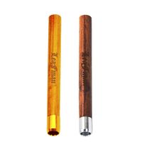 Wholesale COURNOT Wood One Hitter Pipe mm Metal Cigarette Filters Smoking pipes Detachable Tobacco Holder for Dry Herb Grinder Accessories