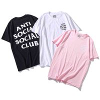 Wholesale HOT Selling ASSC A ssc Large Menswear Youth Casual Letter Print Unisex Pink Casual Short Sleeve T shirt men and women Summer