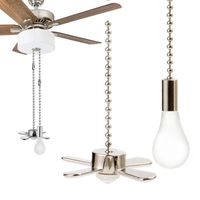 Wholesale 2Pcs Set Durable Metal Retro Ceiling Fan Pulls Lamp Chain Extender Home Decor Wind Chimes Hanging Decorations For Decorative Objects Figur