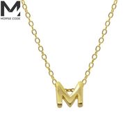 Wholesale Capital Letter Necklace A To Z DIY Name Word Sterling Silver Pure Bijoux Chain Choker Adjustable Collares Chains