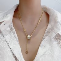 Wholesale South Korea Luxury Cat s Eye Stone Small Manwaist Necklace Women s Ring Collar Collarbone Chain Indifference New Style UMNM719
