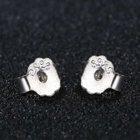 Wholesale 4 mm Sterling Silver Butterfly Earrings Back Fit Stud Earrings Clasp Earring Stopper DIY Earring Fashion Jewelry Finding