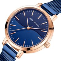 Wholesale Fashion Ladies Watch Big Roman Number Women Watches Blue Business Quartz Wristwatch Clock Relogio Feminino Gift Whatch Wristwatches