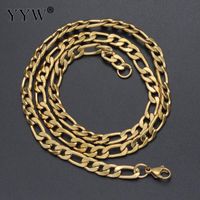 Wholesale 7mm Metal Necklaces Men Women Stainless Steel Chain Necklace Daily Wear Fashion Jewelry Neck Link Length cm Chains