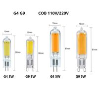 Wholesale Bulbs LED G4 G9 Bulb W W V V COB Glass Lamp Pendant Crystal Chandelier k Natural White k k