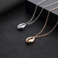Wholesale Conch Shell Pendant Necklace For Women Trendy Vintage Fashion Men Simple Seashell Ocean Beach Boho Necklaces Jewelry