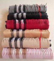 Wholesale Fashion Winter Unisex Cashmere Scarf For Men Women Designer Oversized Classic Check Big Plaid Shawls and Scarves Men s Women s warm striped