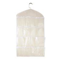 Wholesale Storage Bags Grids Foldable Wardrobe Hanging Container Clothing Underwear Bras Socks Ties Hanger Shoes Bag Drop