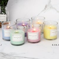 Wholesale New Aromatherapy Candle Smokeless Scented Candle Transparent Glass Candle Gift Box Valentines Day Gifts Wedding Decorations EWB5170