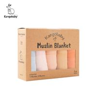 Wholesale Kangobaby Pieces Pack Multi Functional Bamboo Cotton Muslin Blanket Baby Burp Cloth Set
