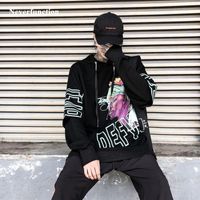 Wholesale Men s Hoodies Sweatshirts Autumn Hip Hop Singer Painting Loose Hooides Streetwear Fashion Mens Oversized Casual Pullover Hooded Tops
