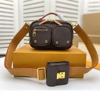 Wholesale Luxurys Designers Crossbody Bags genuine leather Canvas message bag Cross Body handbag Top manually M45672