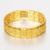 Wholesale Personality Charm Bracelets K Gold Wheat Wrist Link Chain Bangles sumptuous Punk Jewelry For Men Women Cuban Bracelet Accessories