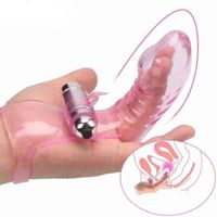 Wholesale Nxy LINWO Finger Sleeve Vibrator G Spot Massage Clit Stimulate Female Masturbator Sex Toys For Women Sex Shop Adult Products1214