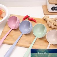 Wholesale Solid Color Spoons Long Handle Plastic Big Two In One Scoop Originally Fashion Ladle Kitchen Nordic Style lx K2