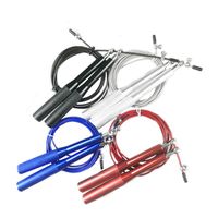 Wholesale Adjustable Steel Cable Skipping Rope With Stainless Handle Jump Ropes