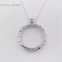 Wholesale Hot jewelry Necklace Designer pandora style Locket diamond Sterling silver initial Designer Necklace for women chain pendant sets birthday gifts