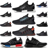 Wholesale nmd r1 bee Running shoes Nmds v2 lace sneakers runner men Womens Primeknit Triple black White Dazzle camo red OREO trainers Sports shoe EUR