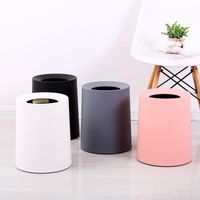 Wholesale Nordic Creative Round Double Layer Trash Can Bedroom Living Room Kitchen Basket Waste Garbage Recycling Bin Large L L Bins