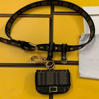 Wholesale Waist Bag Chest Bag Shoulder Bag Wallets Fashion Canvas Patchwork Letter Hasp Chain Belt Hardware Buckle High Quality