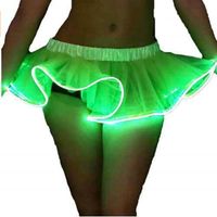 Wholesale Skirts Cute Fashion Lady Light Up Tutu Gogo Dancing El Wire Accessory Clothing Skirt Rave Gear