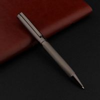 Wholesale Ballpoint Pens Luxury Metal Gun Gray BALL PEN Plush Leather Wave Of Filamentous Golden Nib Stationery Office Supplies