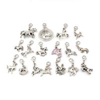 Wholesale 102Pcs Alloy Mix Horse Floating Lobster Clasps Charm Pendants For Jewelry Making Bracelet Necklace DIY Accessories