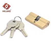 Wholesale HILUKE mm brass alloy door cylinder three keys household double open lock core high quality GN60 C