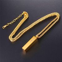 Wholesale Pendant Necklaces Arrival Necklace Perfume Bottle With Austrian Crystal Stainless Steel Gold Color Black Mens Remembrance Jewelry