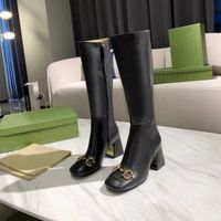 Wholesale Women High Heel knee Boots Fashion Highs Heels Ankle Boot Top Designer Ladies Genuine Leather Platform Martin Booty woman thick