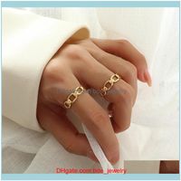 Wholesale Wedding Jewelrywedding Rings Marka French Brand Arrival Hollow Out Open Woman Adjustable K Gold Ring Fashion L Stainless Steel Jewelr