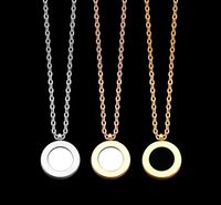 Wholesale High Polished Classic Design Women Earrings Necklace Stainless Steel Gold Silver Rose Colors Sets Heart Love Pendant Trendy Jewelry