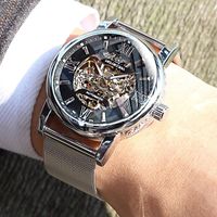 Wholesale Wristwatches Reloj Hombre Automatic Watches Mens Fashion Sport Stainless Steel Orkina MG Skeleton Mechanical Wrist Watch For Men