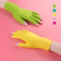 Wholesale Five Fingers Gloves Fingerless Anti UV Radiation Protection Nail LED Lamp Dryer Light Tool Women One Size Fit All