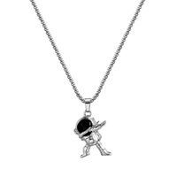 Wholesale Trendy street astronaut dign sense sweater Necklace male astronaut versatile jewelry hip hop pendant Pendant