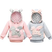 Wholesale Girls Sweatshirt Hoodies Cartoon Sweat Rabbit Spring Hooded Coats For Full Sleeve Kids Clothes Toddler