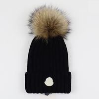 Wholesale Knitted Fur Pom Hat Fashion Designer Skull Cap Letters Beanie Men and Women Unisex Cashmere High quality