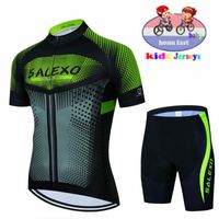 Wholesale Racing Sets Summer Breathable Cycling Jersey Set Shorts Fluorescent Children Baby Kids Bike Clothing Boys Girls Bicycle Suit