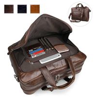 Wholesale Briefcases For Men Handbag Faux Leather Multi pocket Inch Laptop Bags Crossbody Messenger Tote Business Travel Document