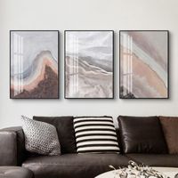Wholesale Paintings Pink Wave Beach Canvas Abstract Landscape Decorative Wall Posters Nordic Art Picture Home Living Room Aesthetic Decor