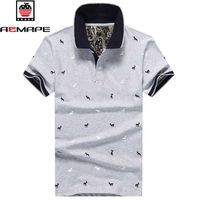 Wholesale AEMAPE Brand Aemape brand POLO Shirt Men Cotton Fashion Animal Dots Printing Camisa Polo Summer Short sleeve Casual Shirts
