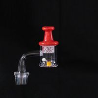 Wholesale New Quartz Banger Nail mm mm Male Joint With Vuliauvuliau Bulge Colors UFO Glass Bubble Spinning Carb Cap and Terp Pearl for Dab Rig Glass Bongs