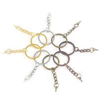 Wholesale 10 Screw Eye Pin Key Chain Key Ring keychain Bronze Rhodium Gold Keyrings Split Rings With Screw Pin Jewelry Making