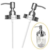 Wholesale DIY ML dispenser Hand Stainless Steel pump Mason Jar Countertop Soap Lotion polish chrome ORB golden In stock by DHL A