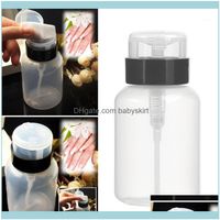Wholesale Salon Health Beauty10Pcs Ml Empty Pump Dispenser Liquid Uv Gel Polish Nail Art Clean Acetone Bottle Remover Wholesale1 Drop Delivery