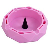 Wholesale A3 Pink Diamond Ashtray Smoking Assessories pipe Silicone Container glass water pipes multi function ashtrays dab rig tool