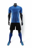 Wholesale Soccer jerseys men sport running cycling football adults kits DIY Custom Red color soccer uniforms suits